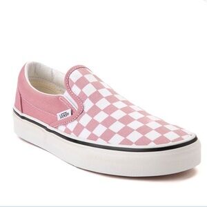 Rose Dawn Checkerboard Classic Slip-On Vans